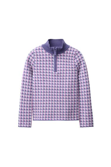 JACQUARD STRIKTRØJE - SKI COLLECTION - violet rosa fra Zara