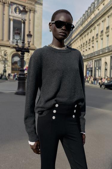 LEGGING À BOUTONS BIJOUX - Noir de Zara - Image 5