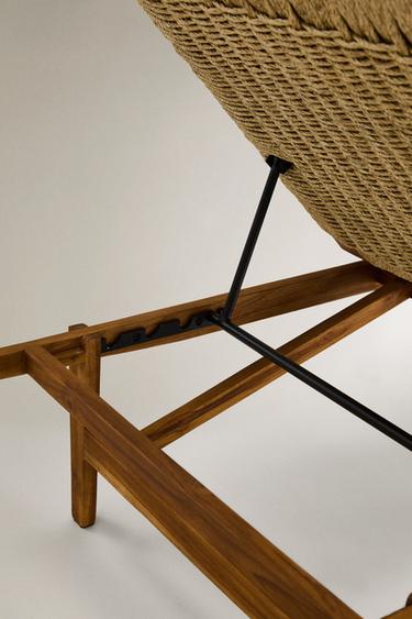 CHAISE LONGUE EXTÉRIEURE TECK - Beige clair de Zara - Image 4