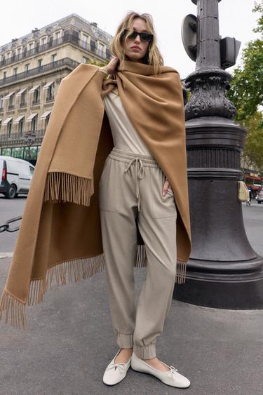 CUFFED HEM TROUSERS - Sand / Marl by Zara