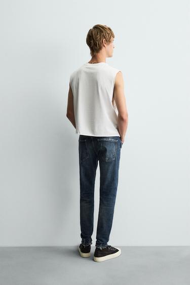 RIPPED SKINNY FIT JEANS - Blue by Zara - Image 2