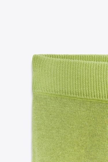JUPE MIDI EN MAILLE - Vert de Zara - Image 7