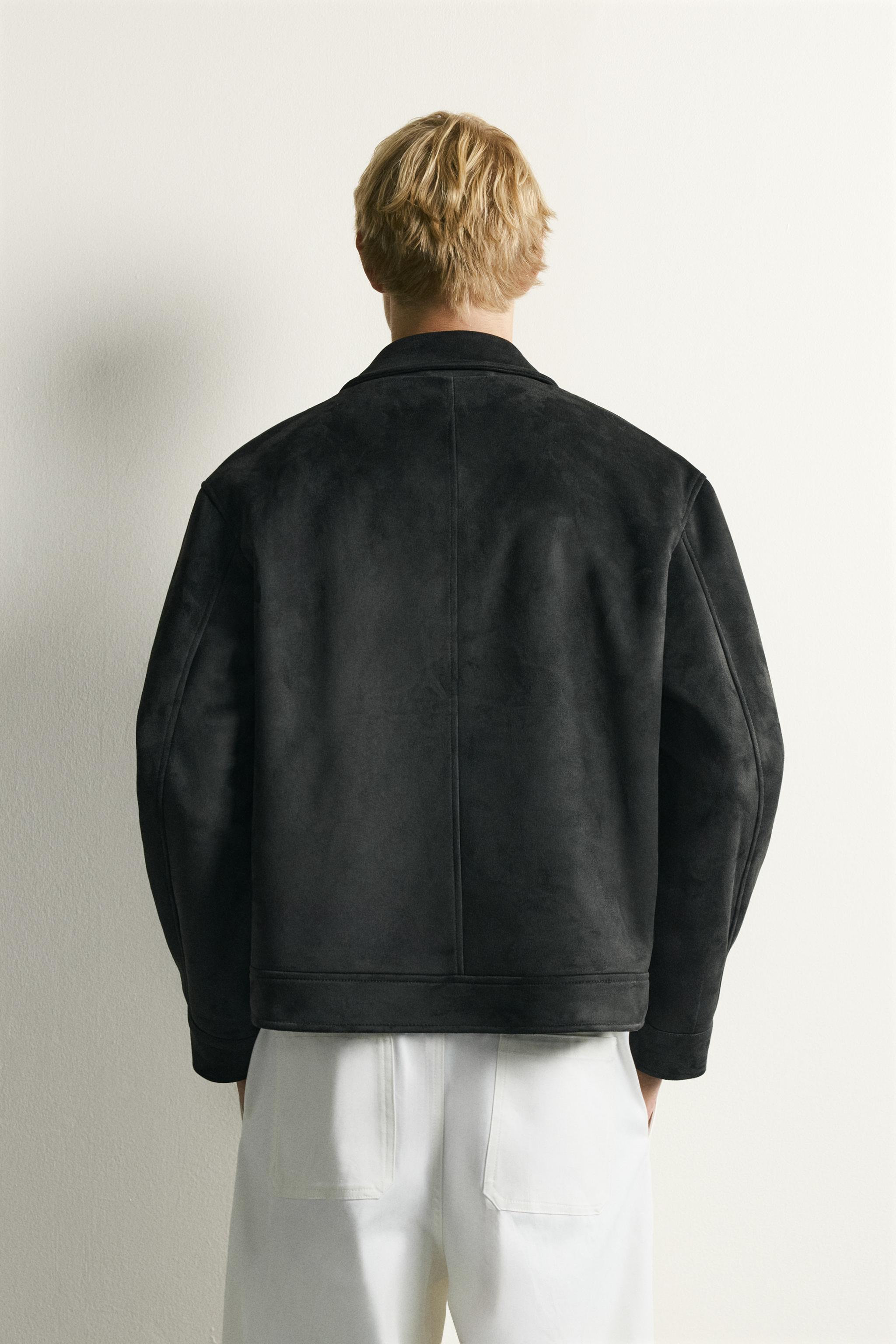 Мужские куртки Zara FAUX SUEDE REGULAR FIT JACKET — фото 3