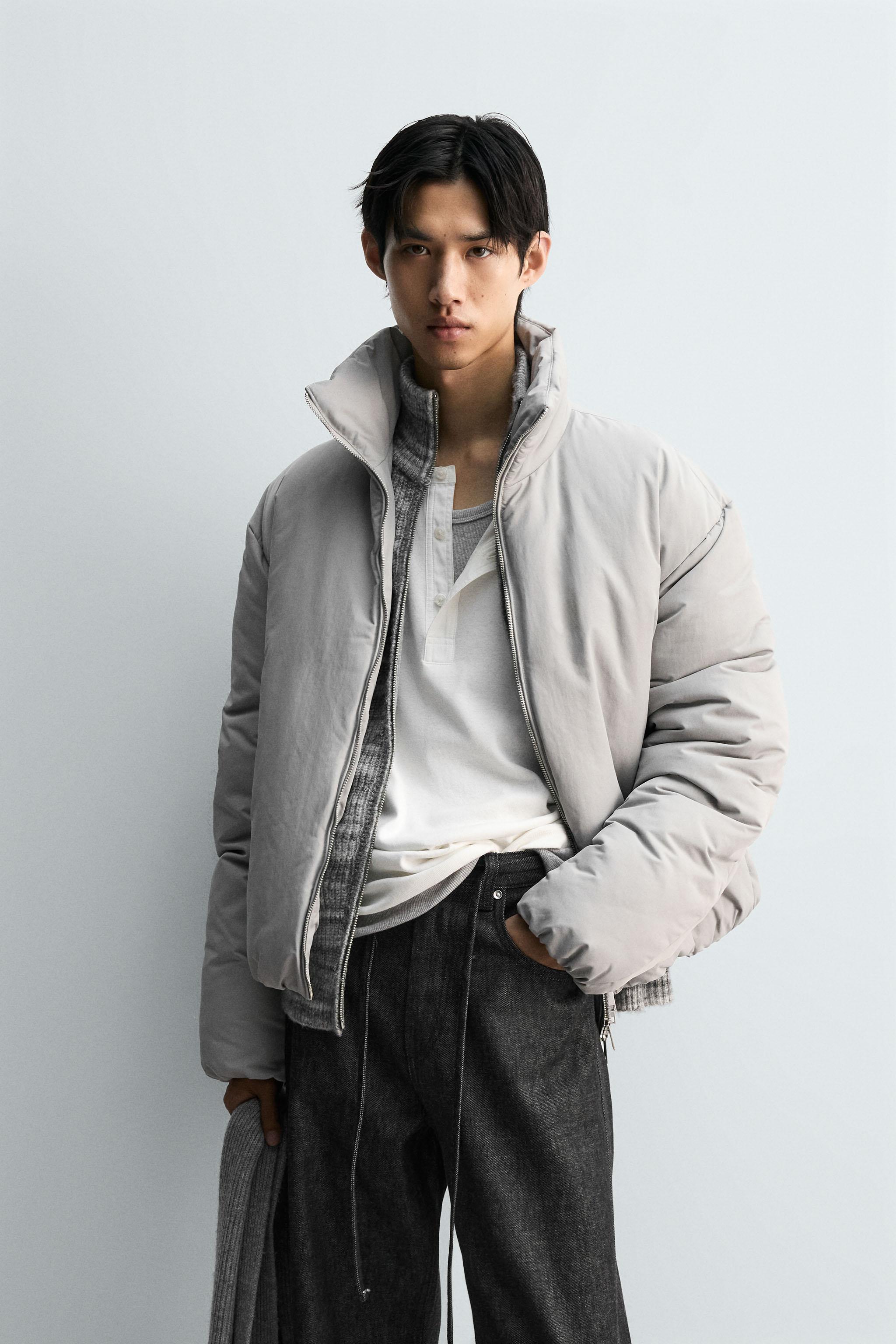 撥水加工パフジャケット - ブラック | ZARA Japan / 日本