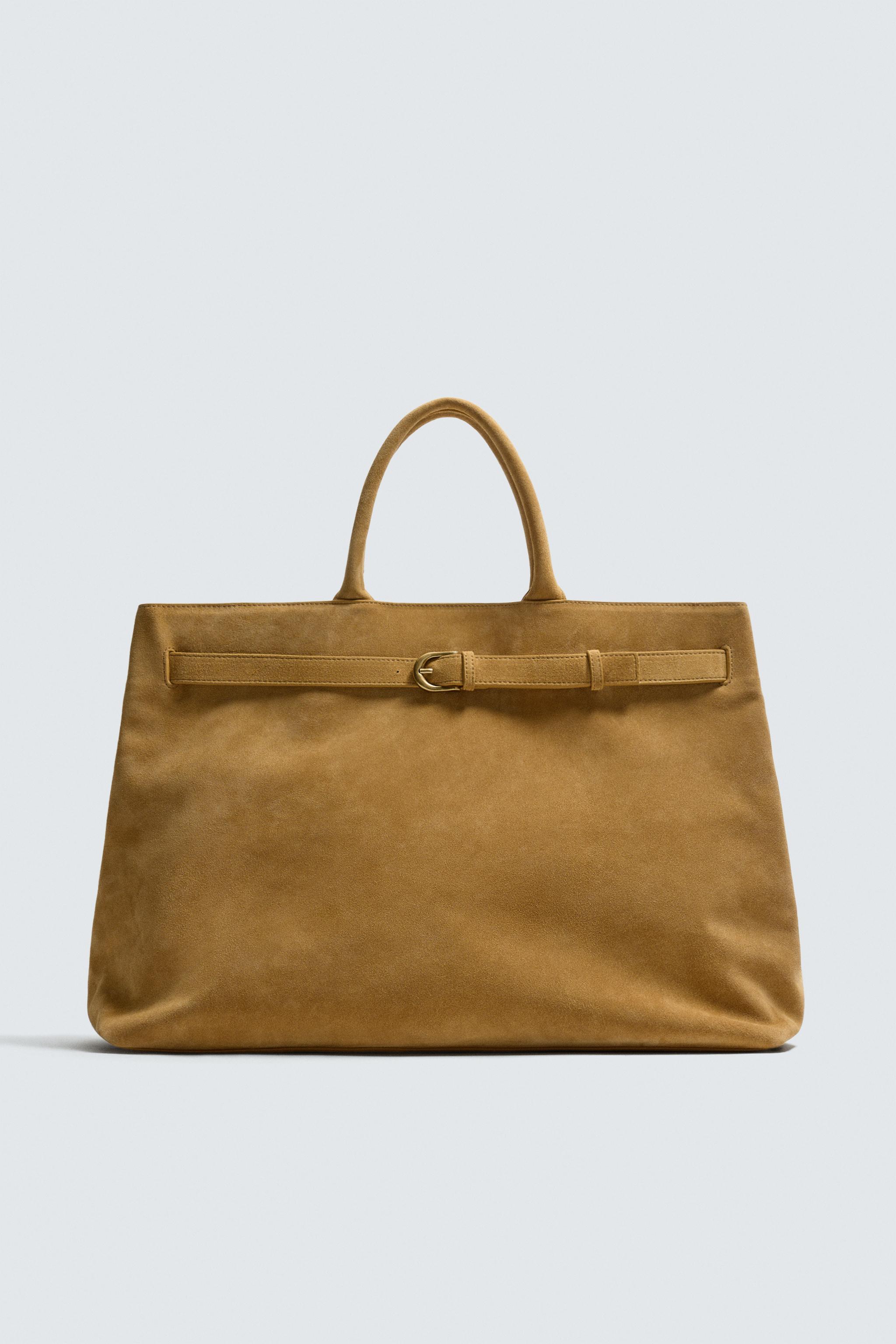 レザーベルトハンドバッグ - キャラメルブラウン | ZARA Japan / 日本