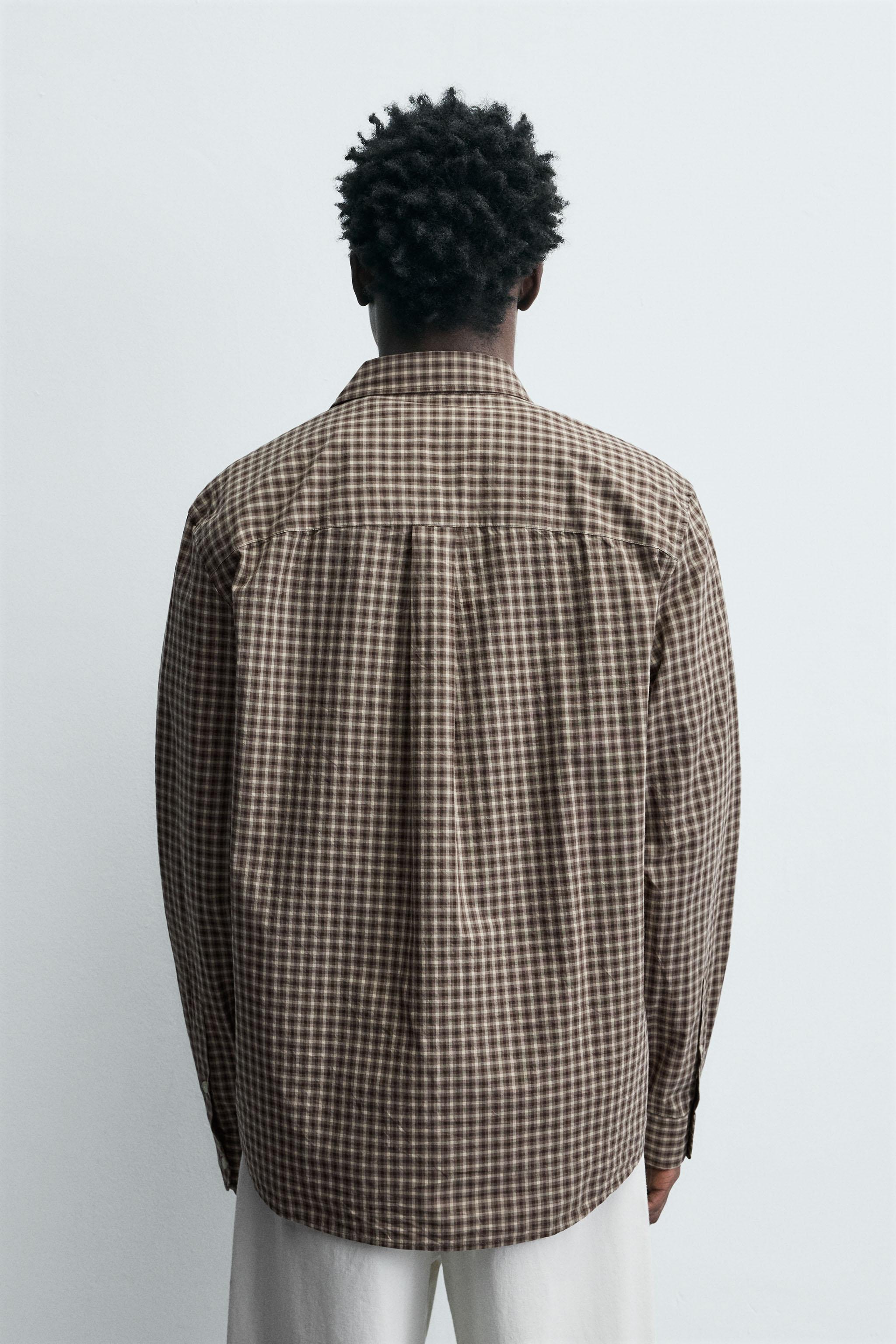 RELAXED FIT PLAID SHIRT