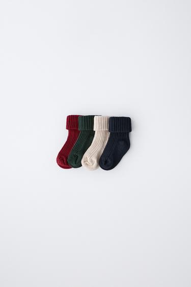 LOT DE QUATRE CHAUSSETTES DE COULEURS EN COFFRET - Multicolore de Zara - Image 1