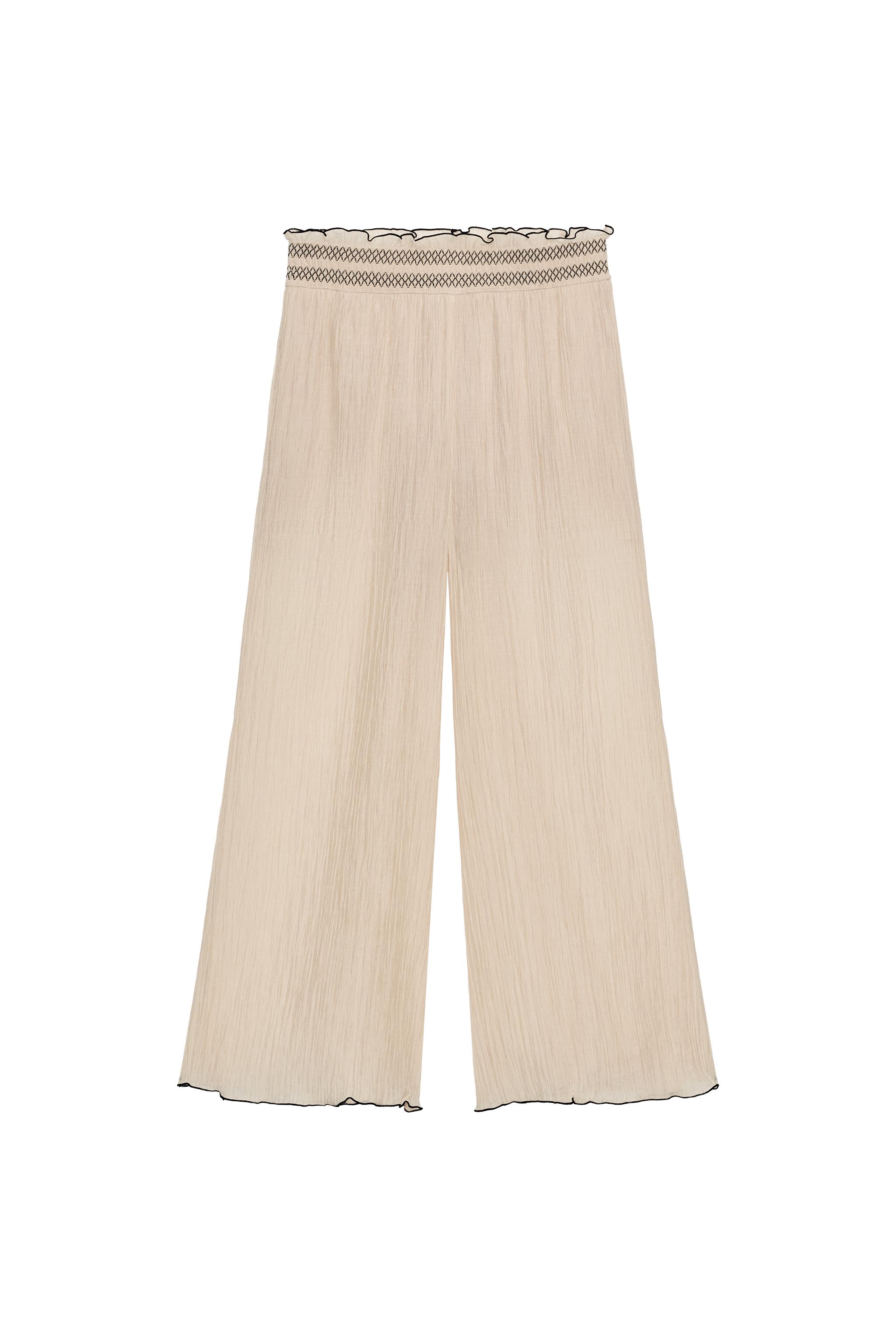 PANTALON JUPE-CULOTTE À COUTURES BIMATIÈRES