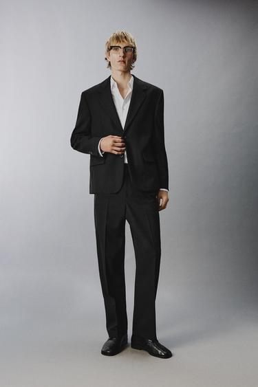 LIMITED EDITION 100% WOOL SUIT BLAZER - Black by Zara - Image 0