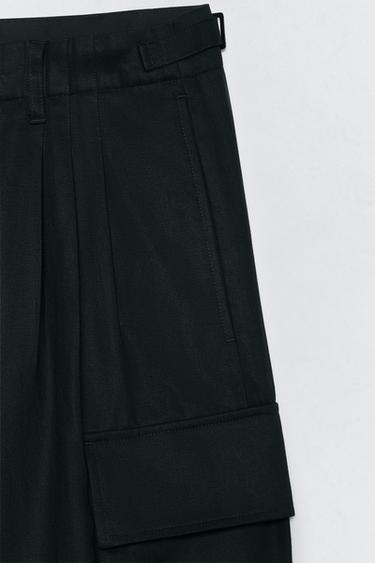 RELAXED FIT CARGO SUIT TROUSERS SOSHIOTSUKI X ZARA - Black by Zara - Image 5