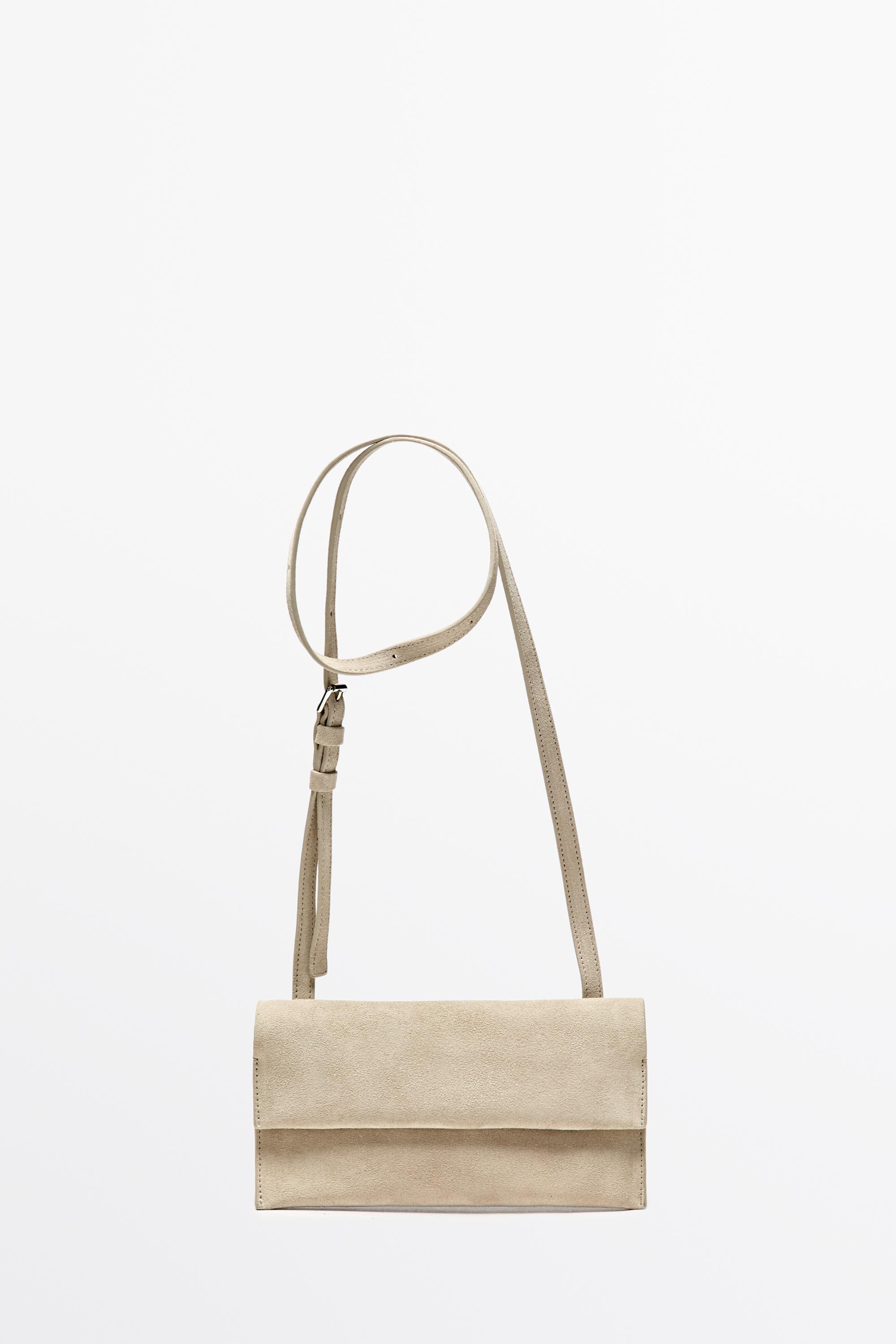 バッグ SUEDE LEATHER SHOULDER POUCH Suede leather shoulder bag - 299 | ZARA United States