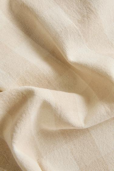 PACK OF CHECK NAPKINS WITH TOPSTITCHING (PACK OF 2) - Beige by Zara - Image 2