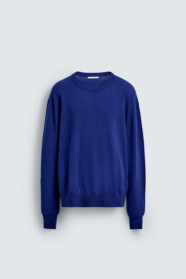 WOOL BLEND JUMPER - Blue by Zara