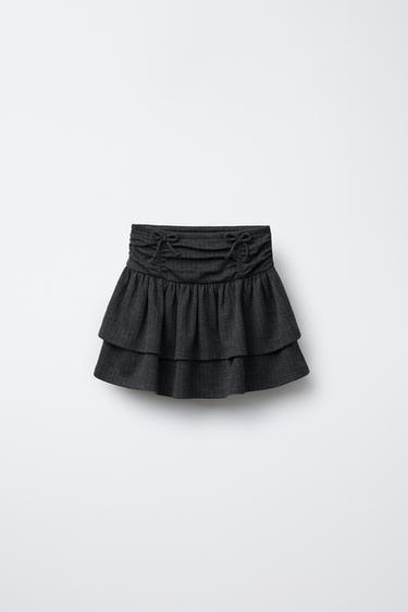 FALDA RAYA DIPLOMÁTICA LAZOS - Gris de Zara - Imagen 0