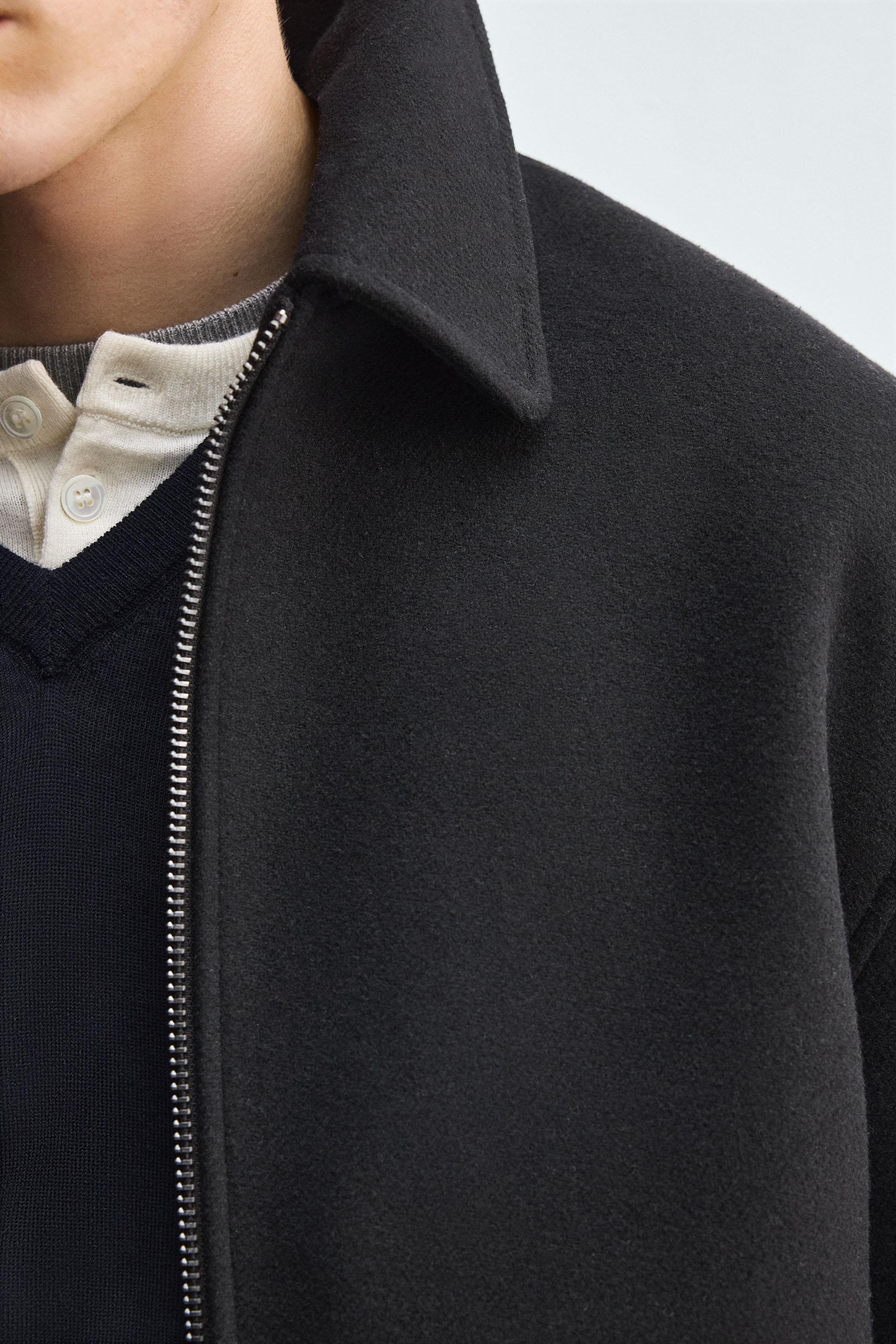 WOOL BLEND REGULAR FIT JACKET - Black | ZARA South Africa