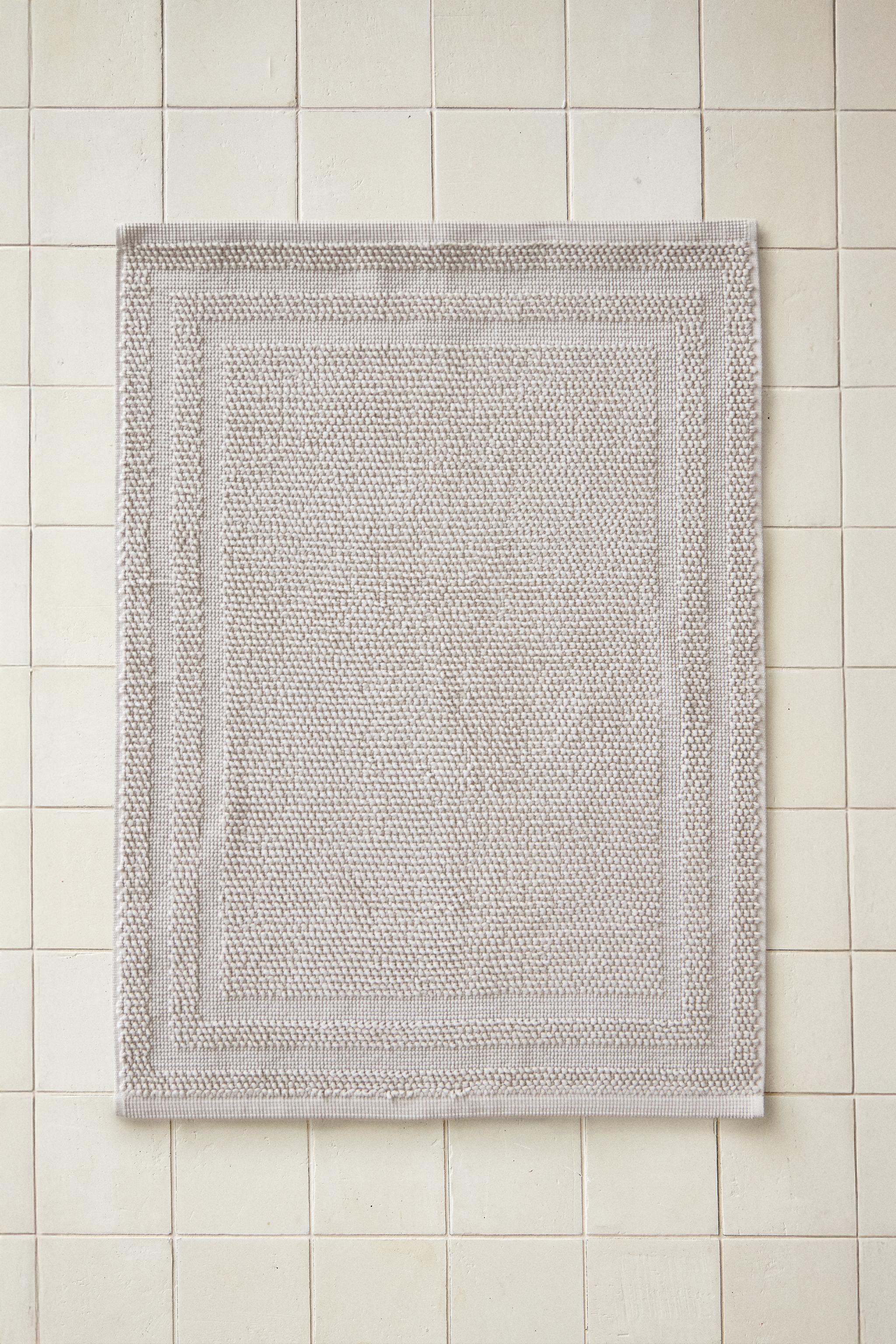 COTTON BATH MAT — Light gray