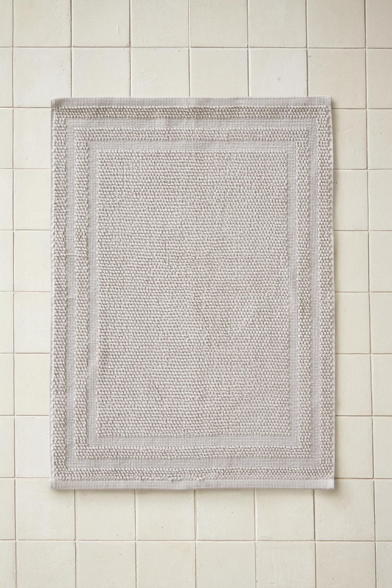 COTTON BATH MAT — Light gray