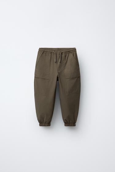 Zara TECHNICAL JOGGER PANTS - Khaki