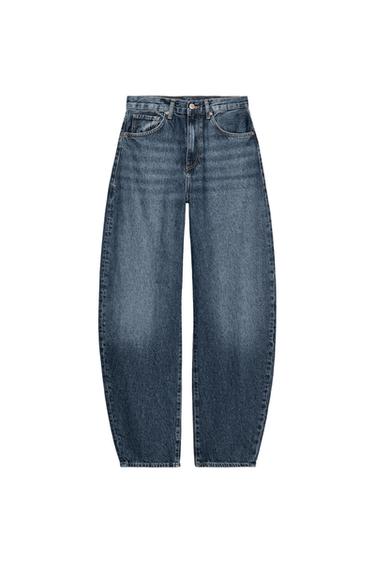 JEANS ZW COLLECTION BALLOON TIRO ALTO - Azul de Zara