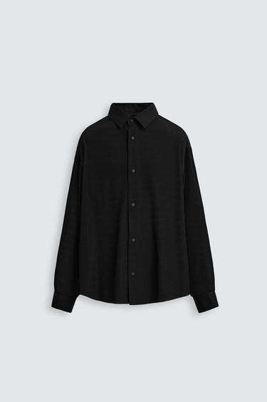 TEXTURED RELIEF SHIRT - Black by Zara