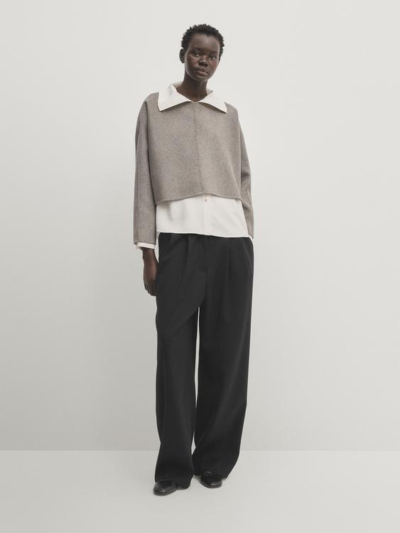 Double-faced voluminous wool blend sweater | ZARA United States