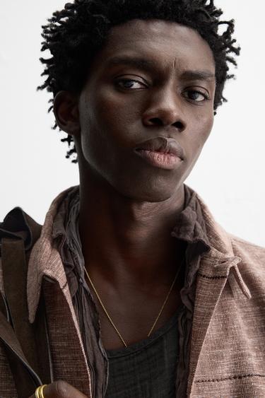 CHEMISE STRUCTURE BRODÉ - Marron de Zara - Image 6