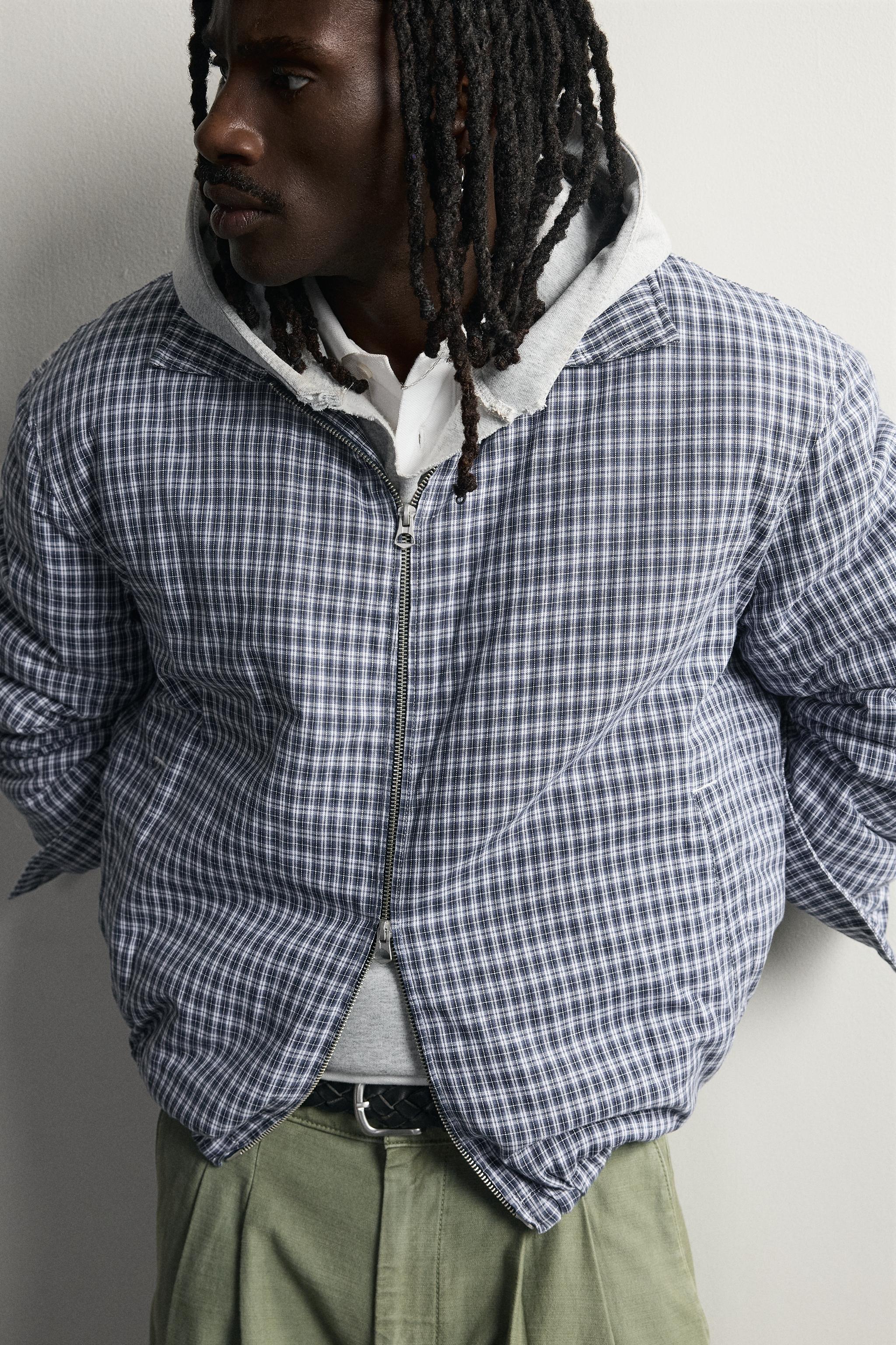 QUILTED PLAID OVERSHIRT