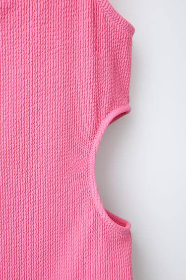 AGES 6-14 / BEADED SWIMSUIT - Fuchsia by Zara - Image 3