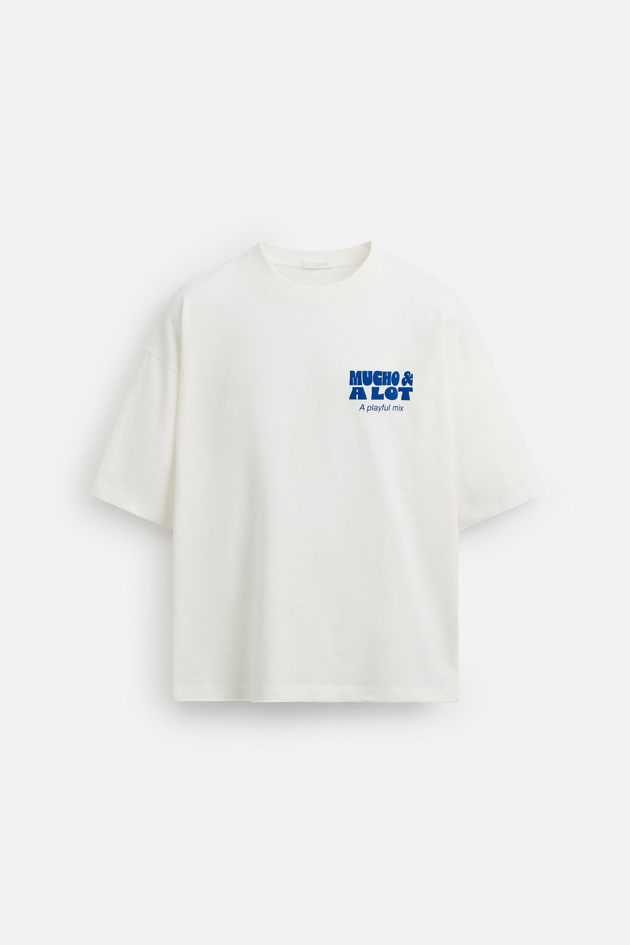 【ZARA】エンボスプリントTシャツ ホワイト | 0495/437/250 06224466250-p.jpg?ts=1746780648209