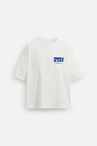T-SHIRT À INSCRIPTION IMPRIMÉE - Blanc de Zara - Image 6