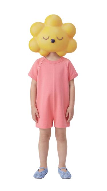 Zara JEDNOBOJNI PLIŠANI KOMBINEZON – intenzivno koralna