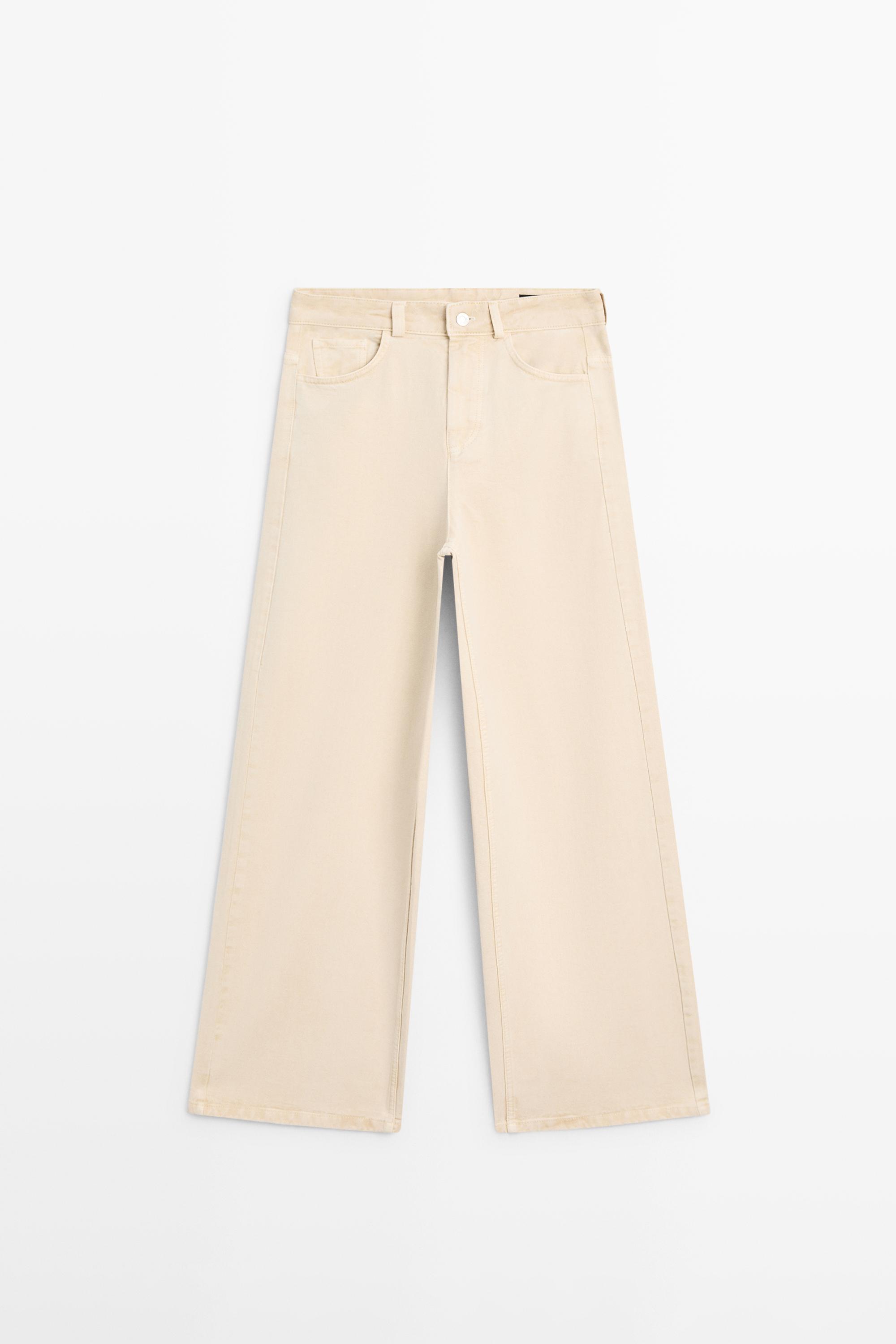 Low-rise wide-leg jeans