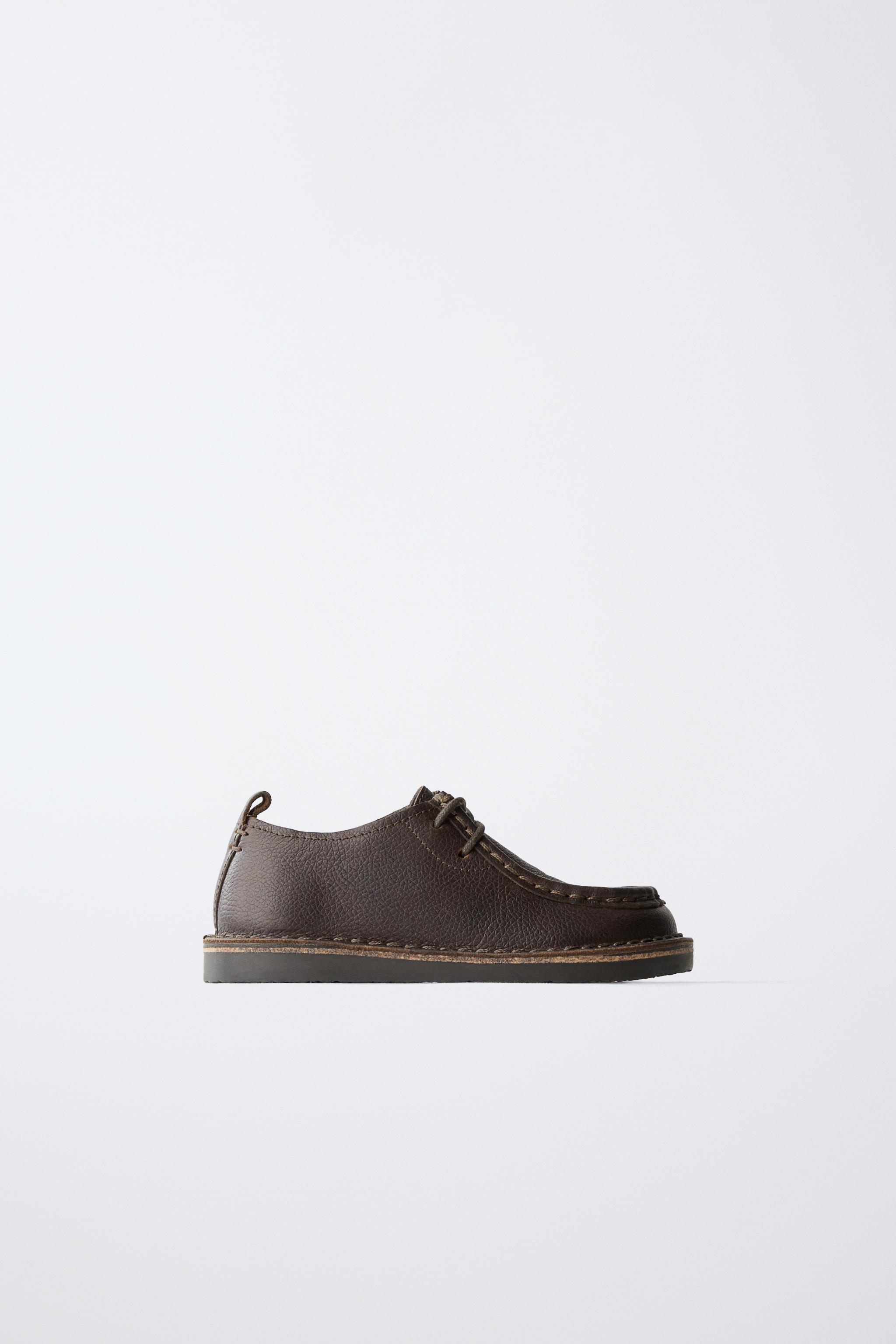 LEATHER SHOES - Brown | ZARA United States