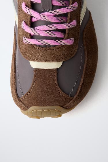 CONTRAST TRAINERS - Brown by Zara - Image 5