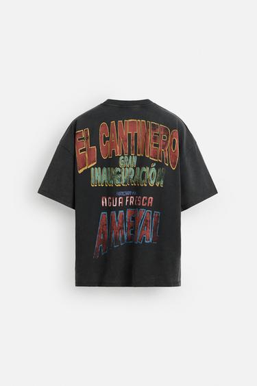 SWEAT DÉLAVÉ IMPRIMÉS - Anthracite foncé de Zara - Image 8