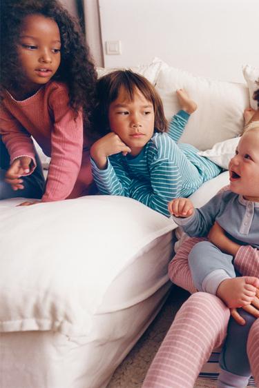 1 1/2-6 YEARS / PLAIN TOPSTITCH PYJAMAS - Raspberry by Zara