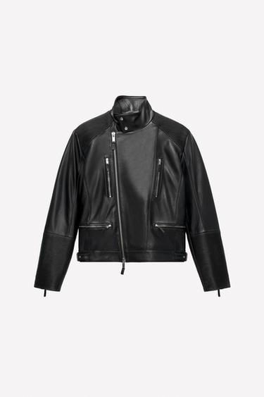 Zara LUDOVIC DE SAINT SERNIN x ZARA LEATHER BIKER JACKET - Black