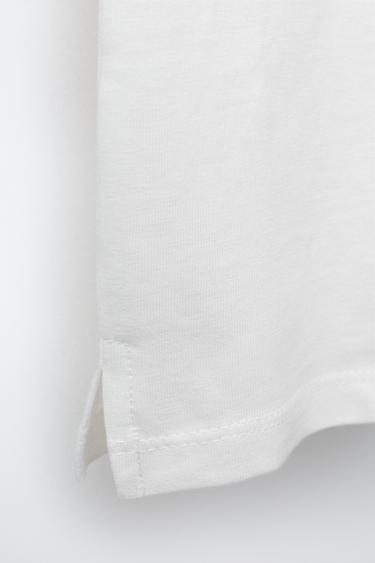 T-SHIRT À IMPRIMÉ EN RELIEF - Blanc de Zara - Image 3