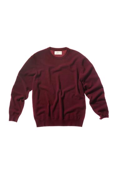 Zara 100% CASHMERE SWEATER - Burgundy