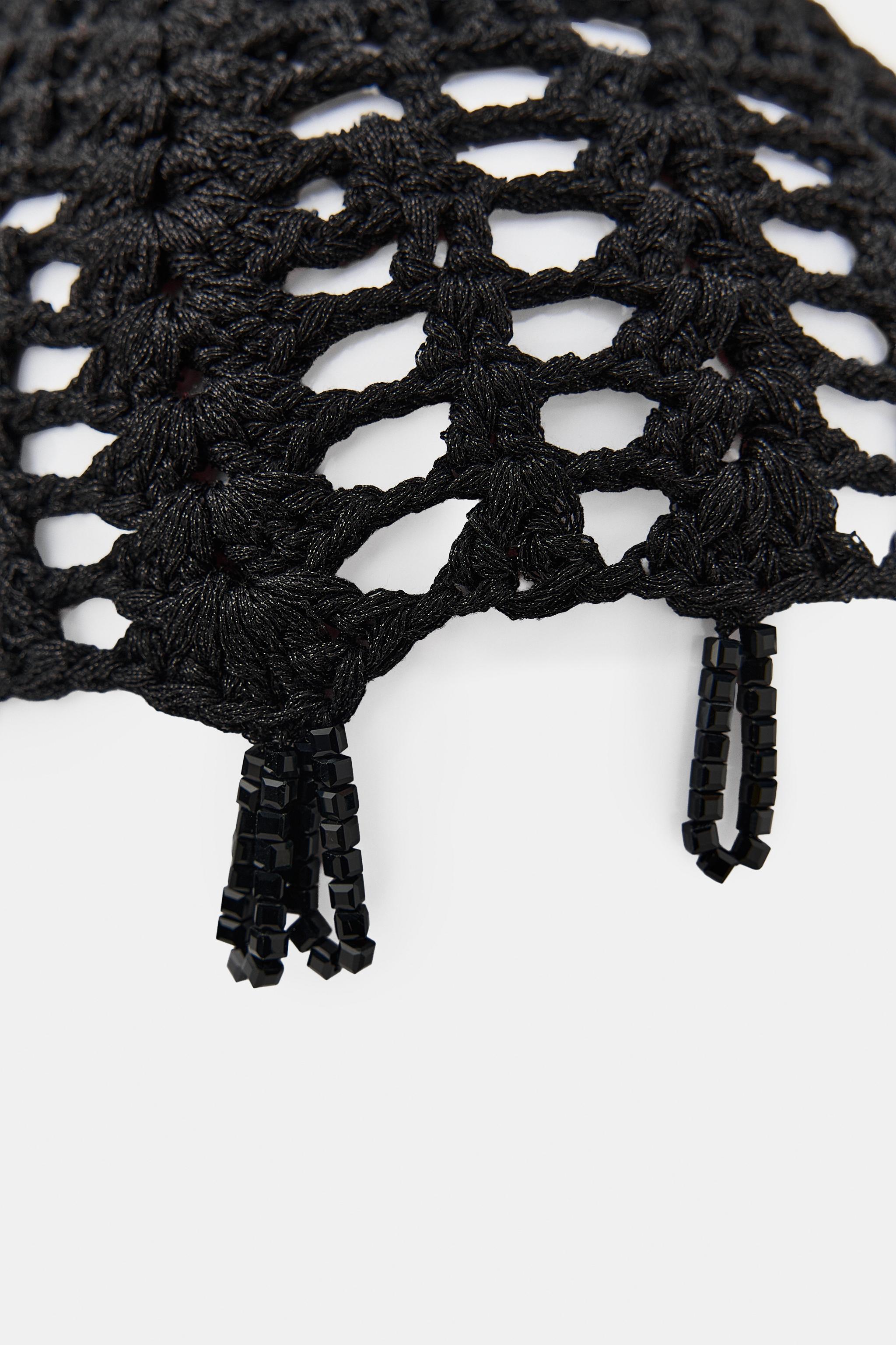 CROCHET SKULLCAP WITH BEADS