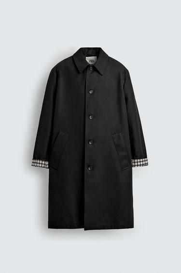 LIMITED EDITION CONTRAST TRENCH COAT - Black by Zara