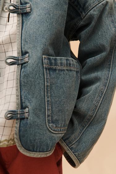 LIMITED EDITION DISTRESSED DENIM JACKET - Navy / White by Zara - Image 5