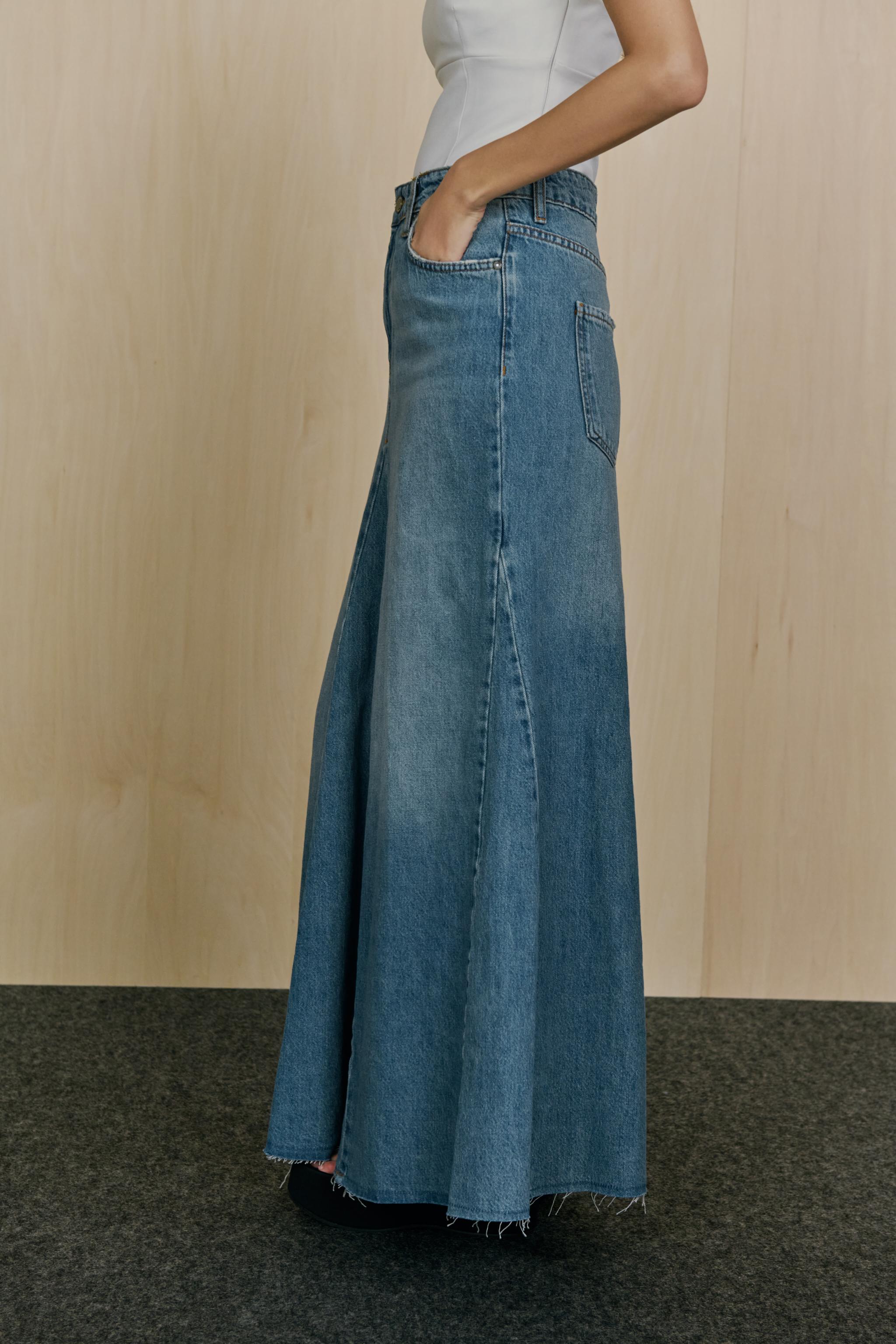 ☆ドイツ発*ZARA*新作*マキシデニムスカート/BLUE☆ ZW COLLECTION デニムスカート - ブルー | ZARA Japan / 日本