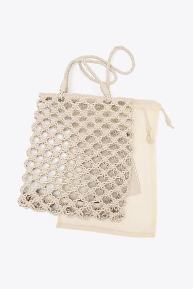 BRAIDED SHOPPER - Ecru by Zara - Image 5
