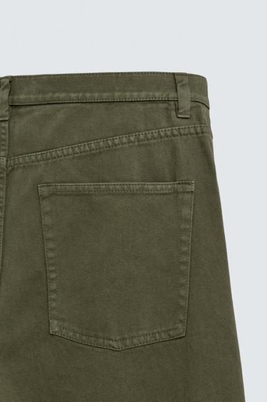 WASHED RELAXED FIT CARGO TROUSERS - Khaki by Zara - Image 9
