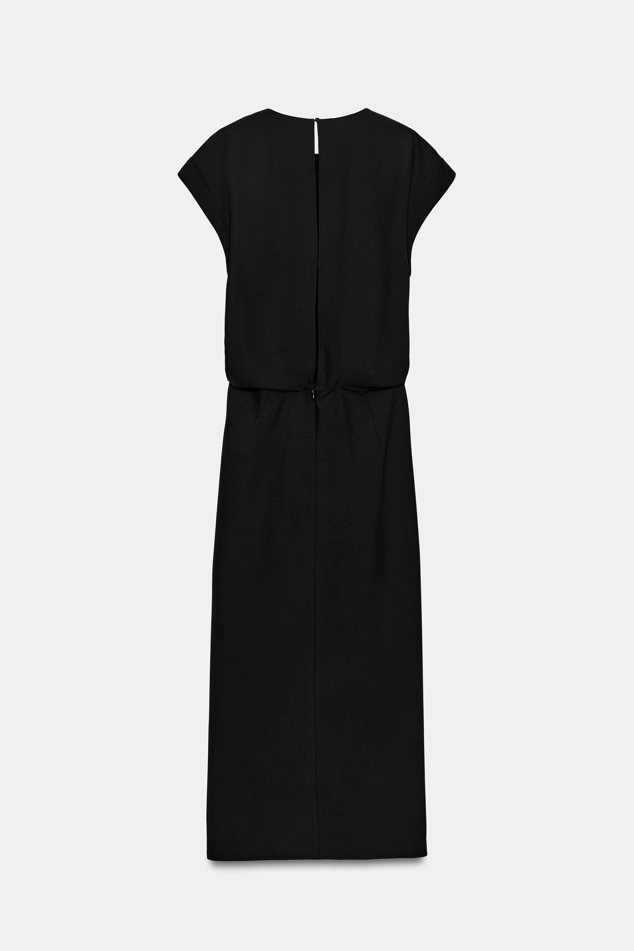 Женские платья Zara ZW COLLECTION DRAPED MIDI DRESS — фото 6