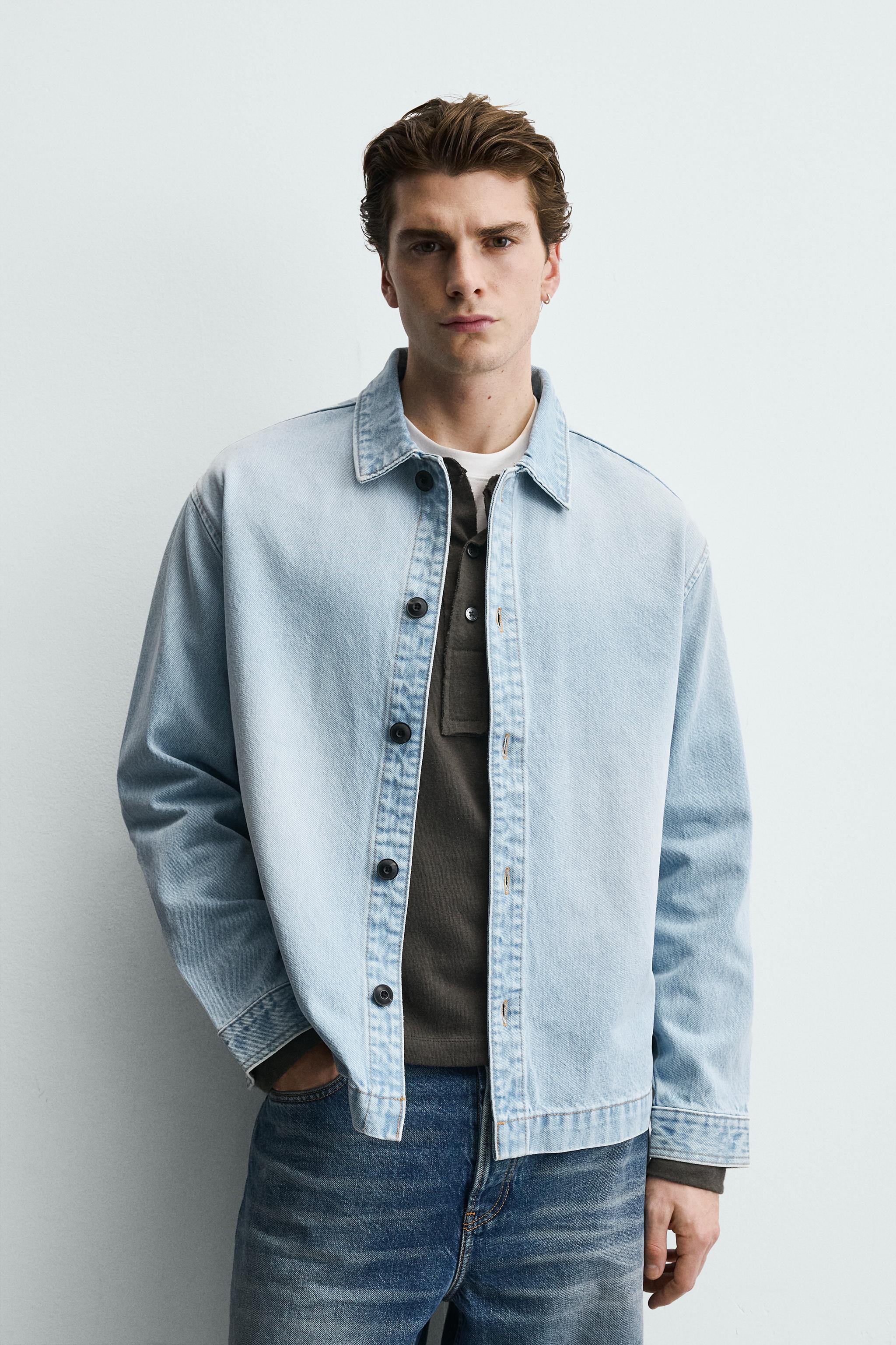 SURCHEMISE EN DENIM DÉLAVÉ