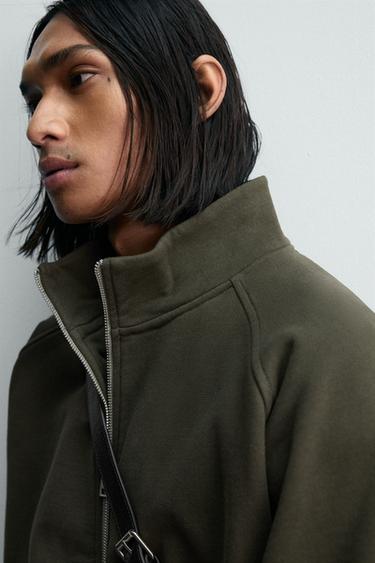 WASHED RELAXED FIT SWEATSHIRT - Khaki by Zara