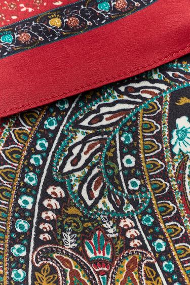 PRINTED SCARF BELT - Burgundy by Zara - Image 5