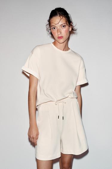 ΚΟΝΤΟΜΑΝΙΚΗ ΜΠΛΟΥΖΑ HEAVY COTTON - Εκρού του Zara